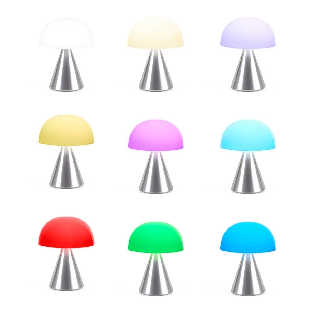 Lexon Mina Large lamp accu metallic grijs - 9 kleuren licht Lexon Design