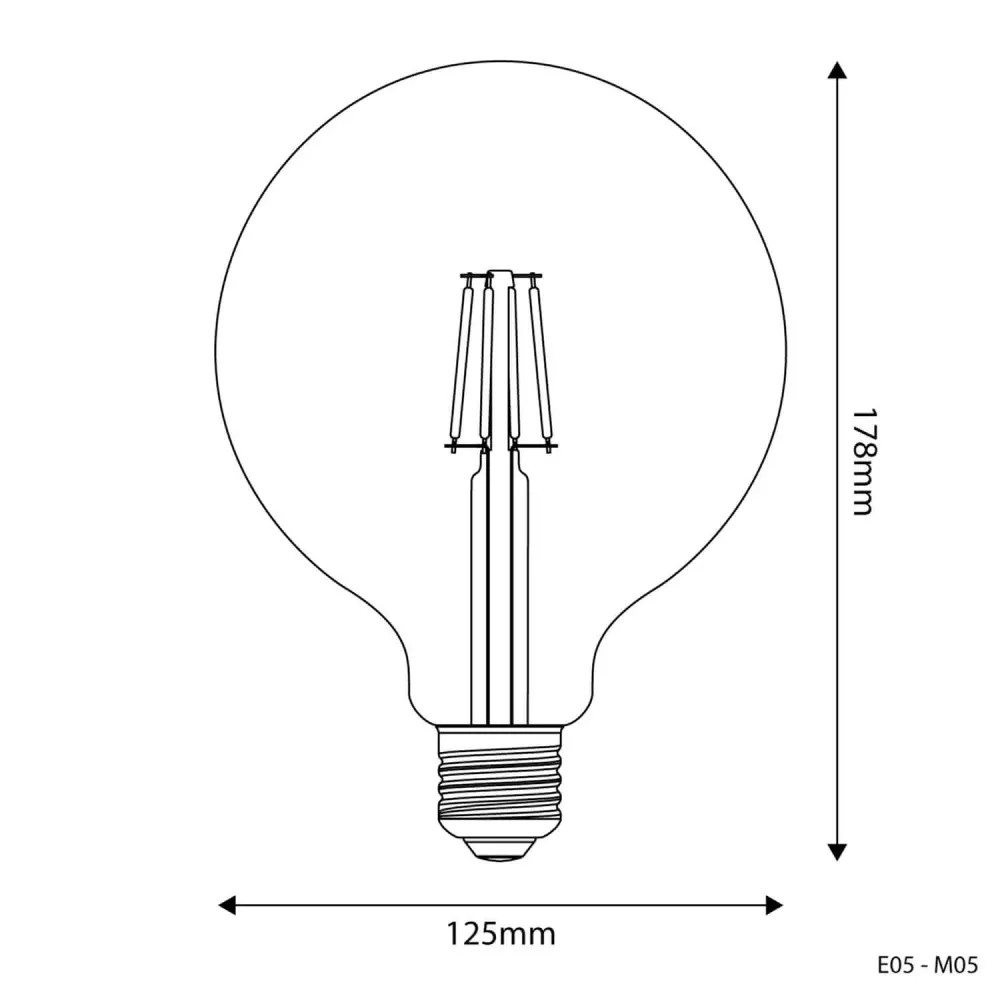 Lichtbron LED Milky Globo G125 4W 470Lm E27 2700K - M05