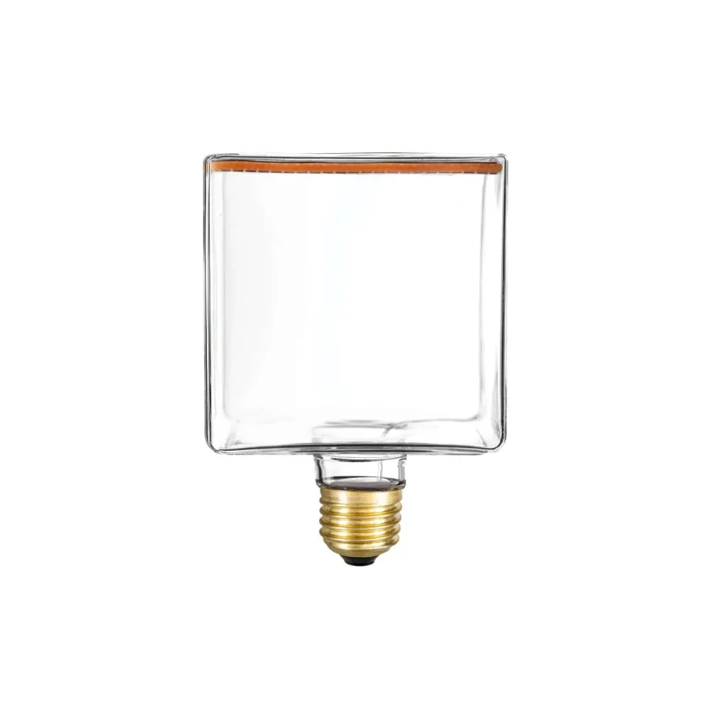 Lichtbron LED Transparant Ghost Line CRI 90 Kubus 4,5W 300Lm E27 2200K Dimbaar - G04