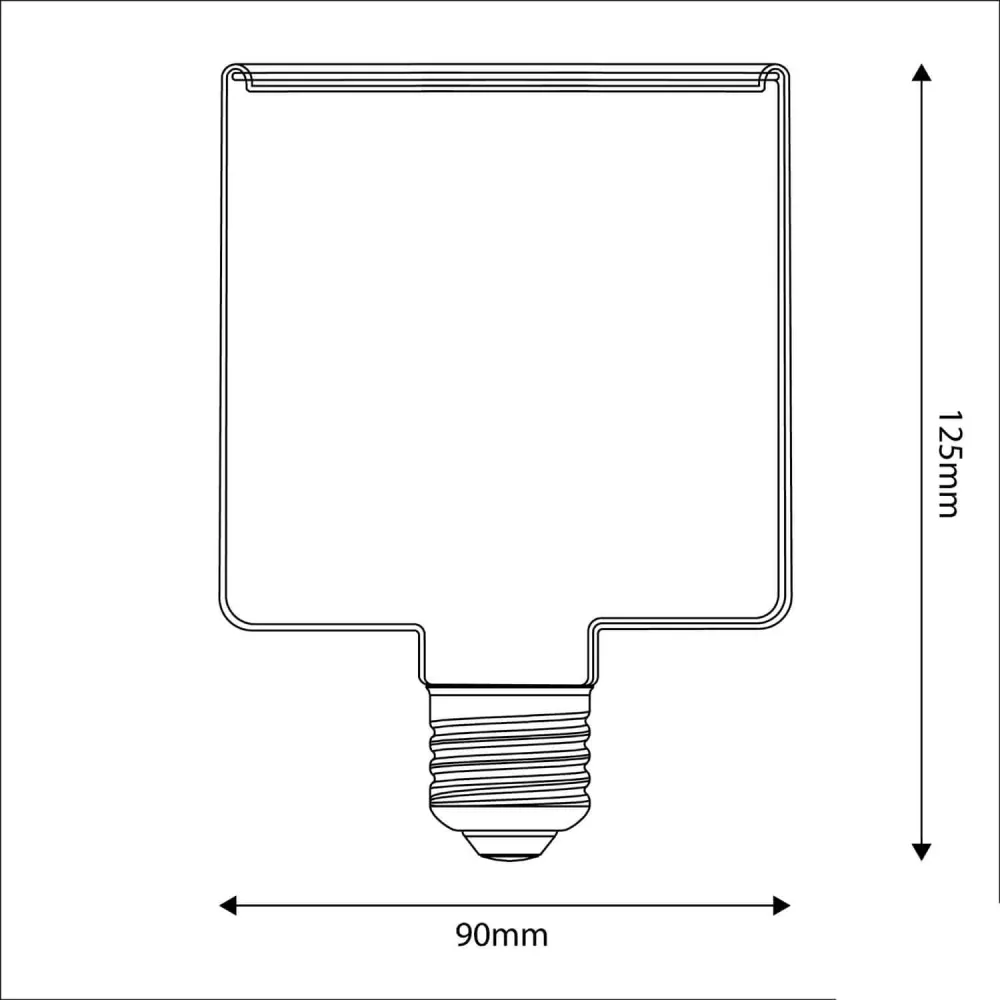 Lichtbron LED Transparant Ghost Line CRI 90 Kubus 4,5W 300Lm E27 2200K Dimbaar - G04
