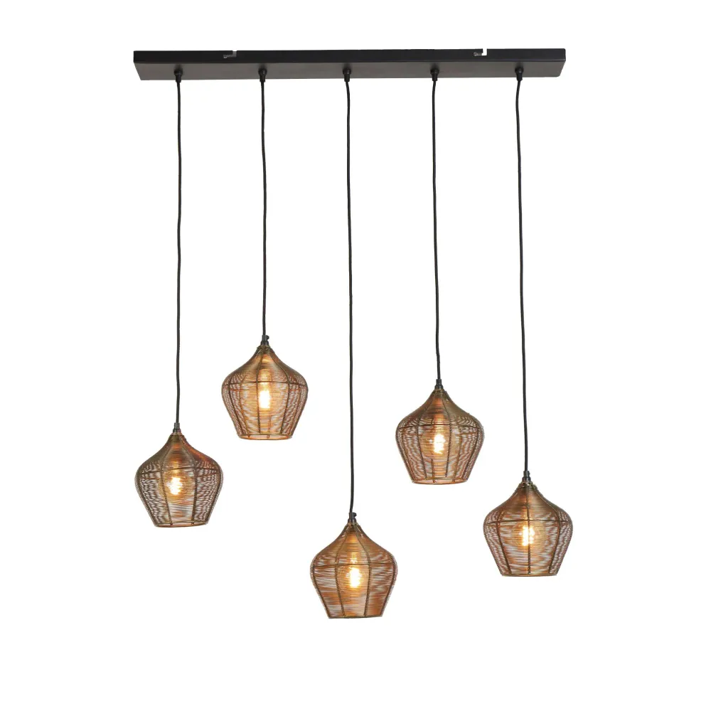 Light & Living hanglamp Alvaro - brons - 100x20x122cm