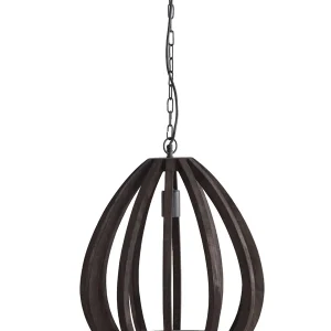 Light & Living hanglamp BARSIA - bruin - Ø40x42cm