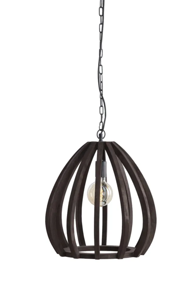 Light & Living hanglamp BARSIA - bruin - Ø40x42cm