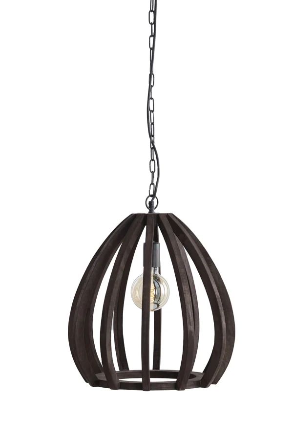 Light & Living hanglamp BARSIA - bruin - Ø40x42cm