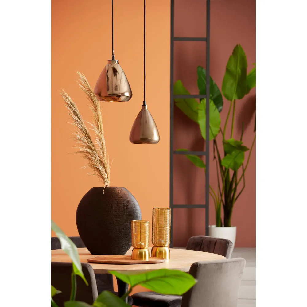 Light & Living hanglamp Desi - brons - Ø18cm