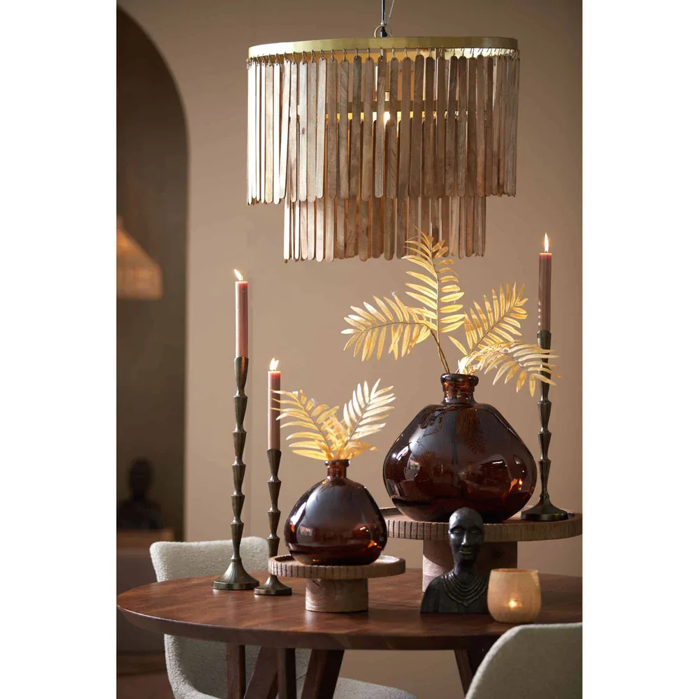 Light & Living hanglamp Gularo - bruin - Ø60cm