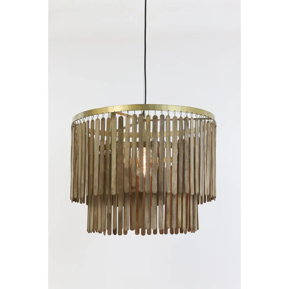 Light & Living hanglamp Gularo - bruin - Ø60cm