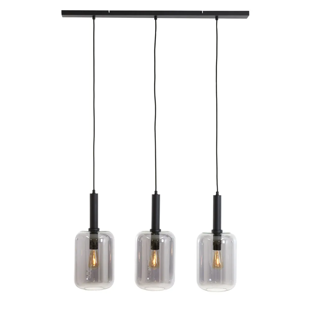 Light & Living hanglamp Lekar - zwart - 22x100x32cm