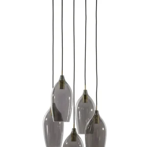 Light & Living hanglamp LUKARO - Ø45x36cm - grijs