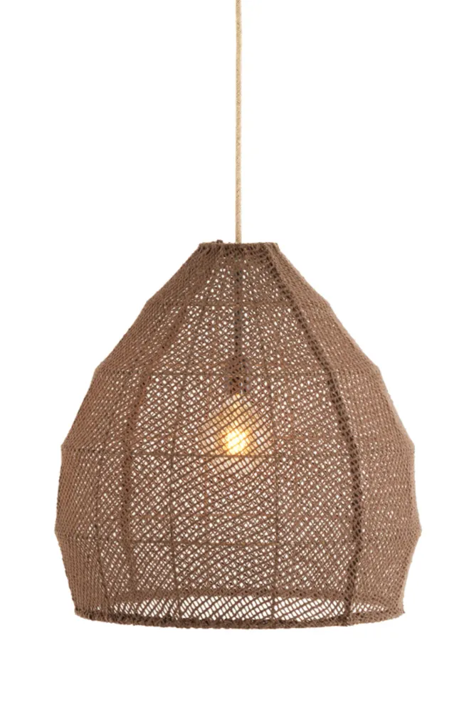 Light & Living hanglamp MAKASSAR - bruin - Ø50x50cm