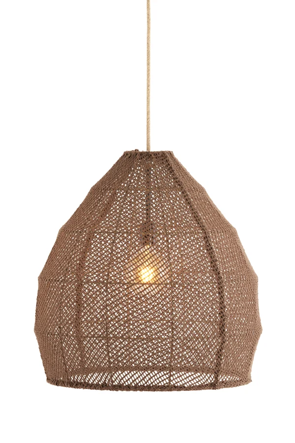 Light & Living hanglamp MAKASSAR - bruin - Ø50x50cm