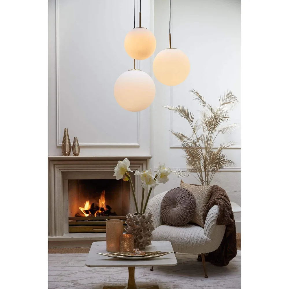Light & Living hanglamp Medina - wit - Ø30cm