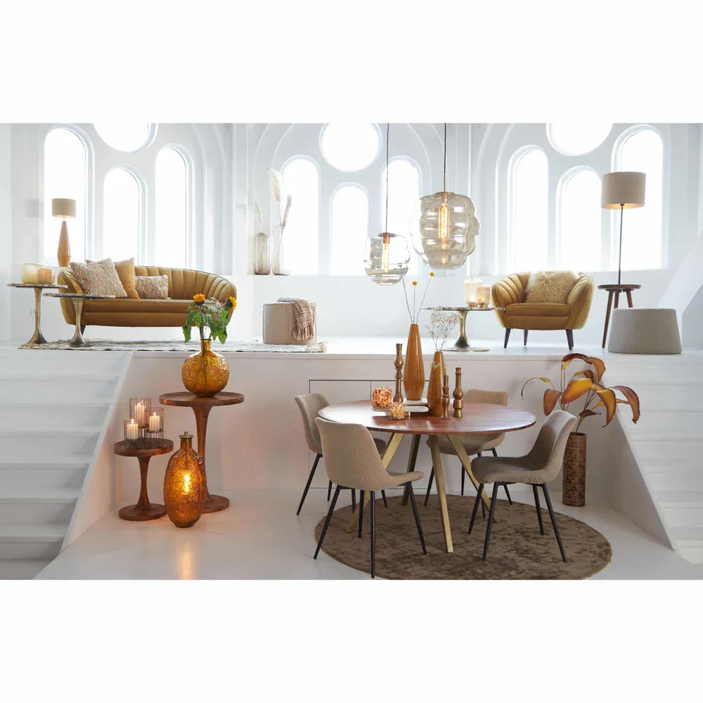 Light & Living hanglamp Misty - oranje - Ø45cm