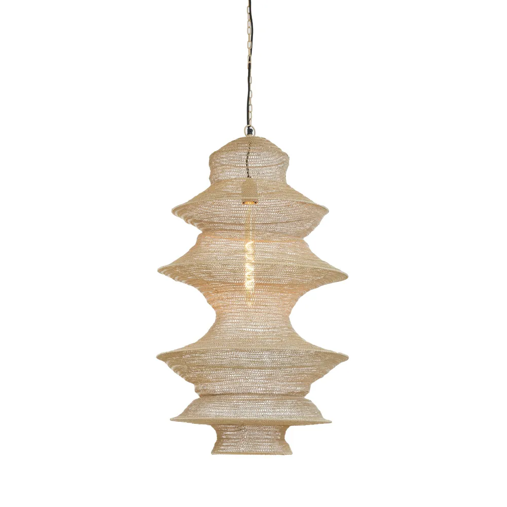 Light & Living hanglamp Nakisha - bruin - Ø48cm