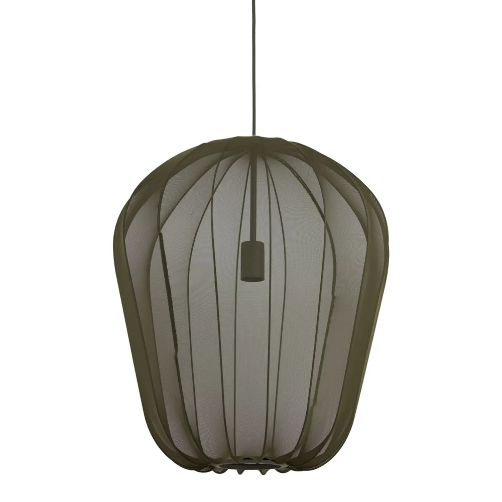 Light & Living hanglamp Plumeria - groen - Ø50cm