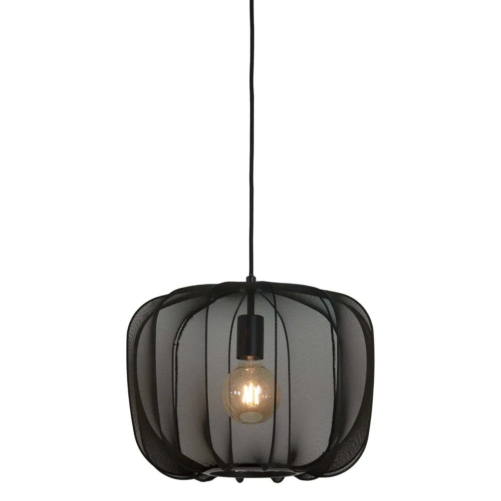 Light & Living hanglamp Plumeria - zwart - Ø40cm
