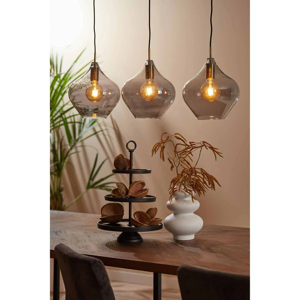Light & Living hanglamp Rakel - brons - 80x27x30cm