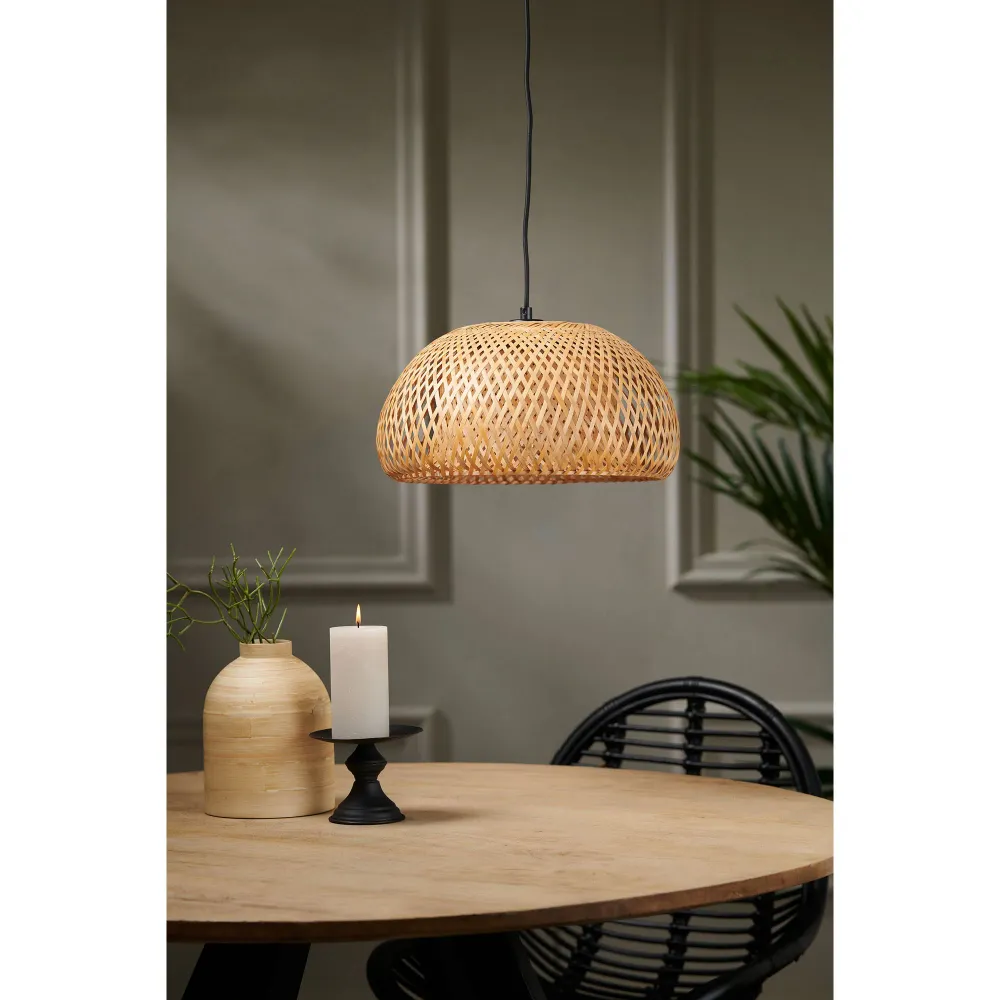 Light & Living hanglamp Timeo - bruin - Ø36cm