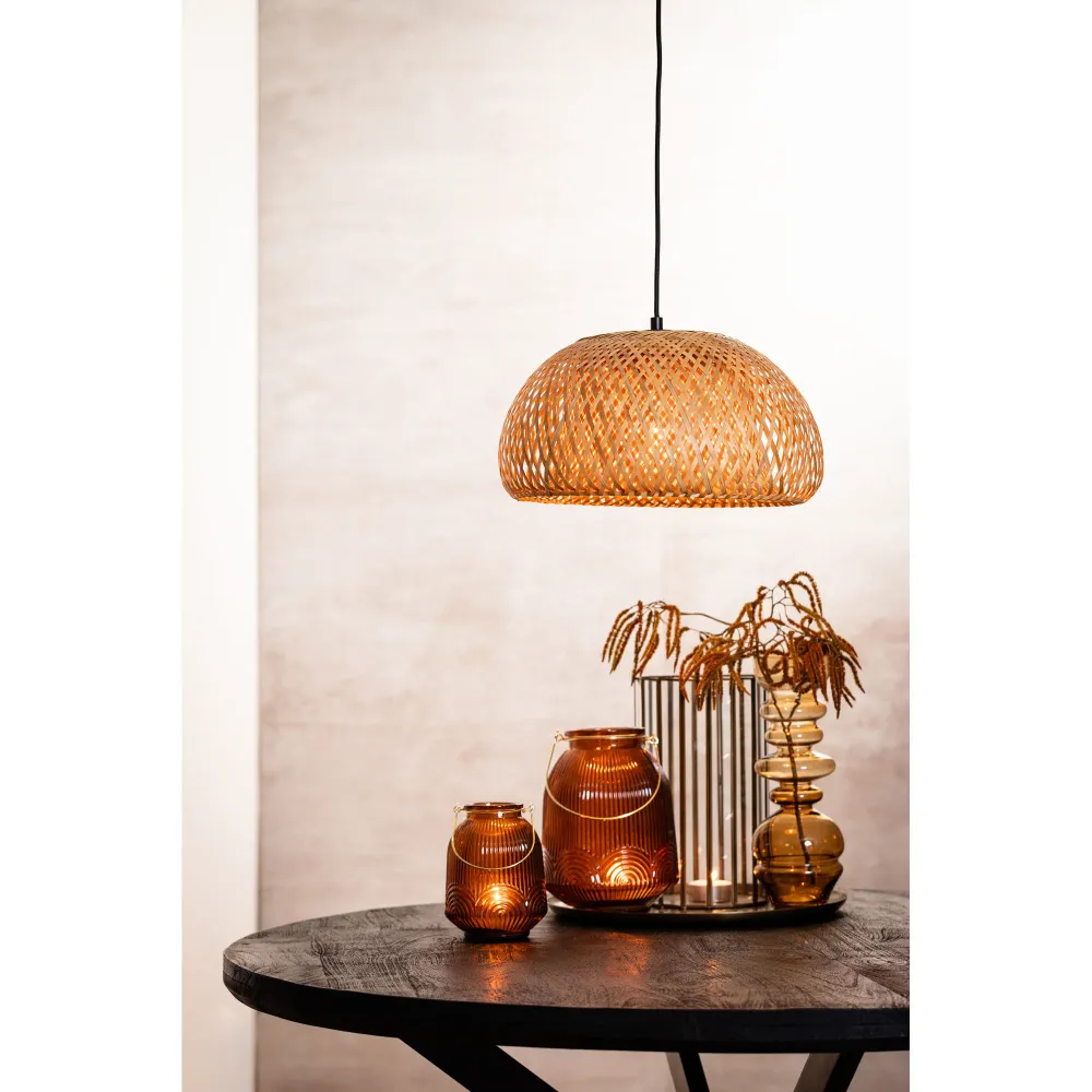 Light & Living hanglamp Timeo - bruin - Ø36cm