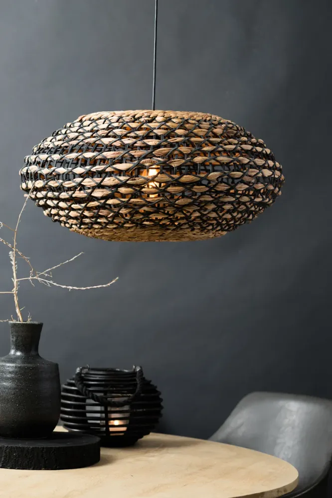 Light & Living hanglamp TRIPOLI - Ø60x29.5cm - zwart