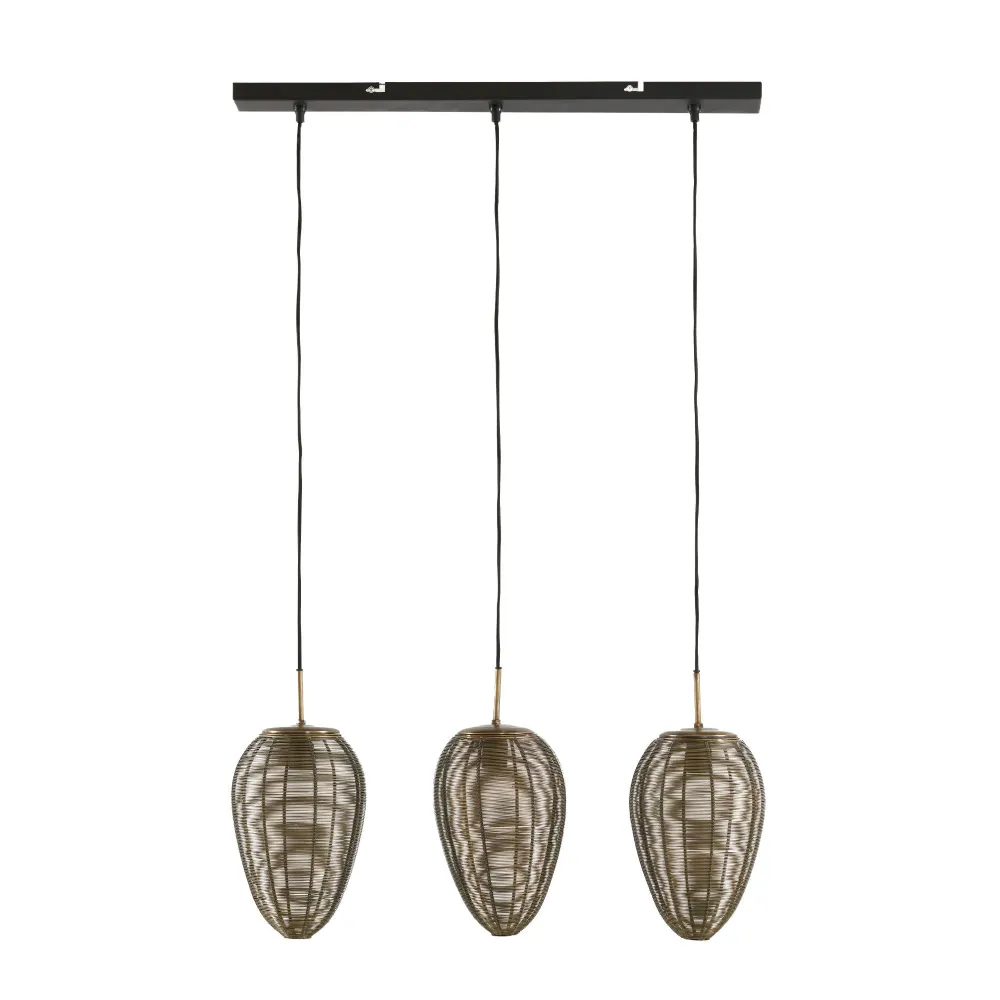 Light & Living hanglamp Yaelle - brons - 80x20x33cm
