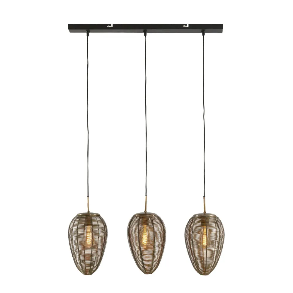 Light & Living hanglamp Yaelle - brons - 80x20x33cm