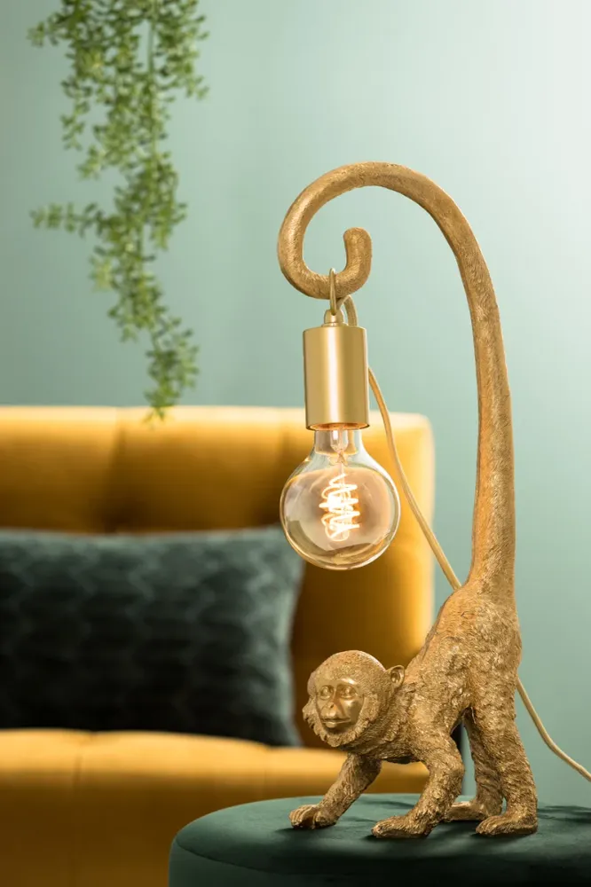 Light & Living ornament MONKEY - Ø4.5x6.5cm - goud