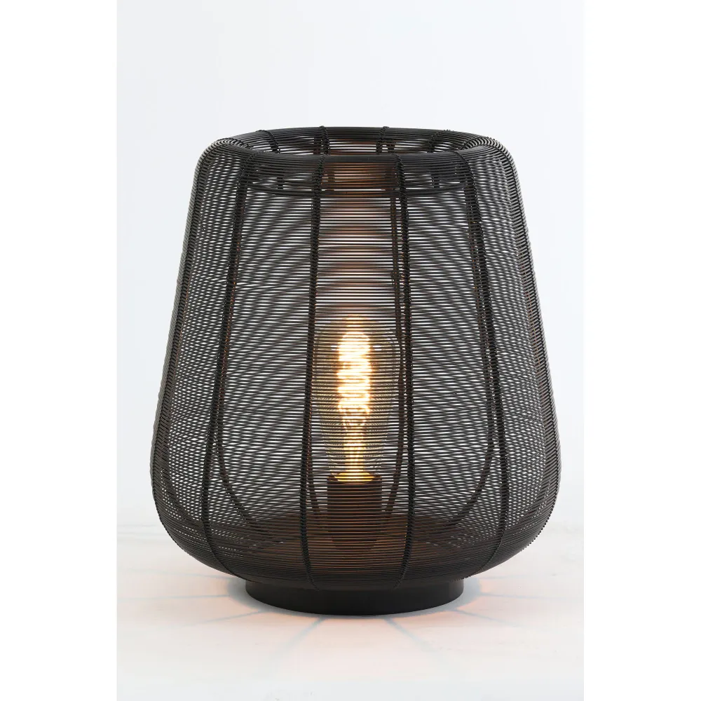 Light & Living tafellamp Adeta - zwart - Ø29cm