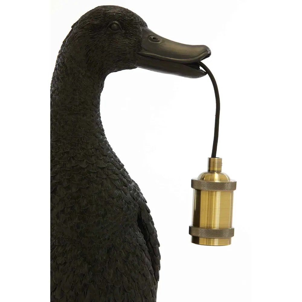 Light & Living tafellamp Duck - zwart - 23.5x23x48.5cm