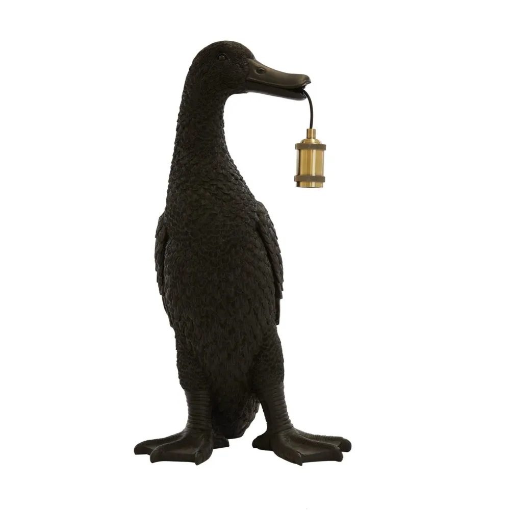 Light & Living tafellamp Duck - zwart - 32x31x65cm