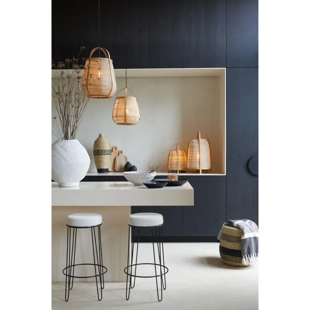 Light & Living tafellamp Jacinto - bruin - Ø27cm