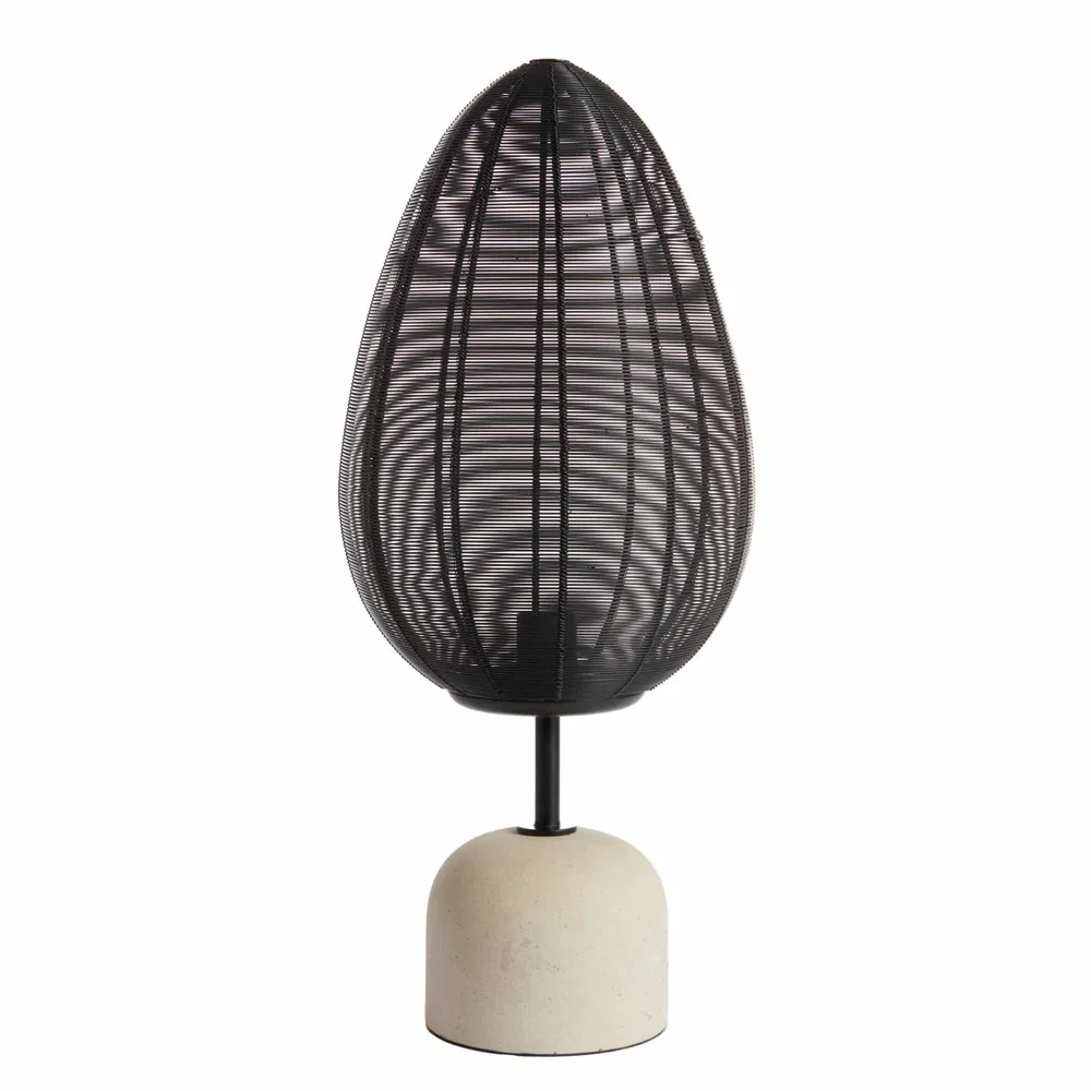 Light & Living tafellamp Joley - zwart - Ø26cm