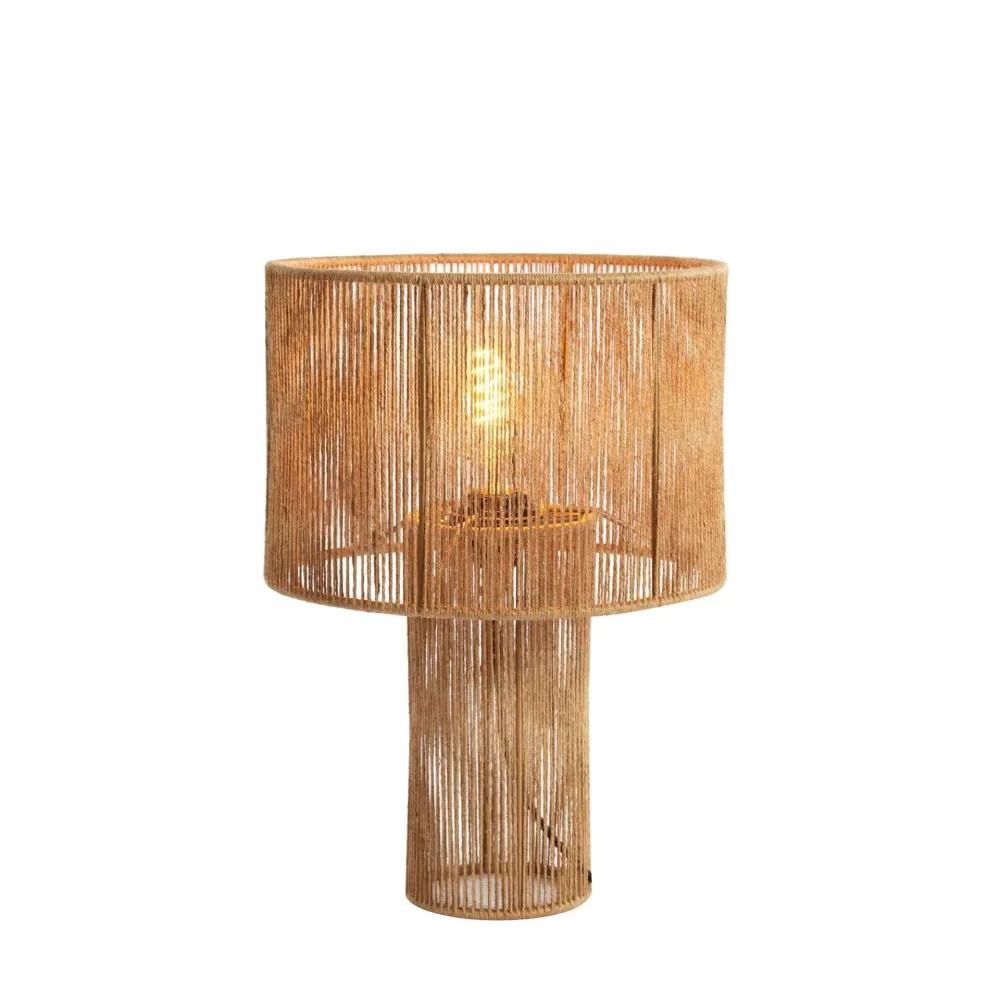 Light & Living tafellamp Lavatera - bruin - Ø30cm