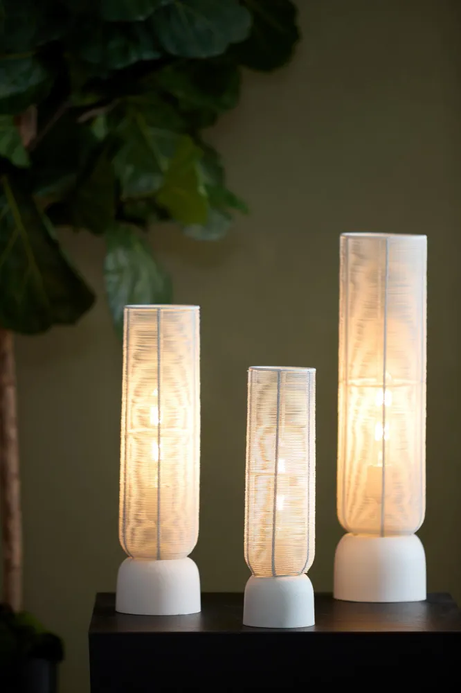 Light & Living tafellamp LEZUZA - Ø11x39.5cm - wit