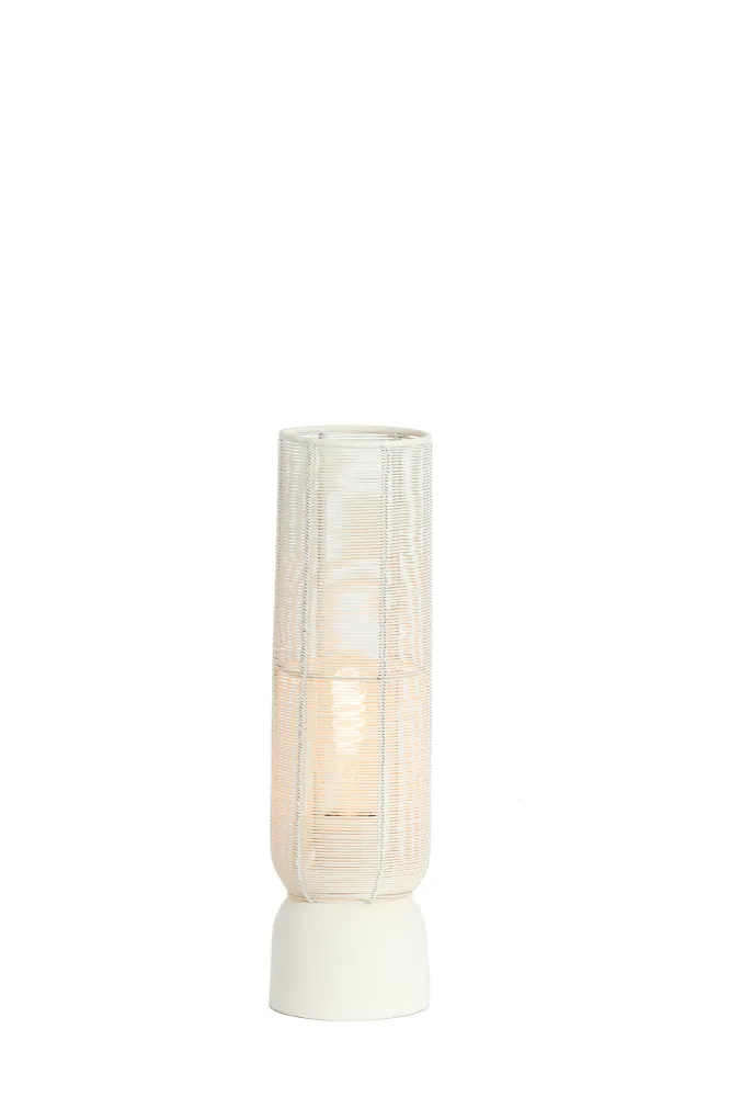 Light & Living tafellamp LEZUZA - Ø11x39.5cm - wit
