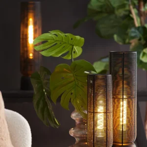 Light & Living tafellamp LEZUZA - 15.5x15.5x60.5cm - zwart