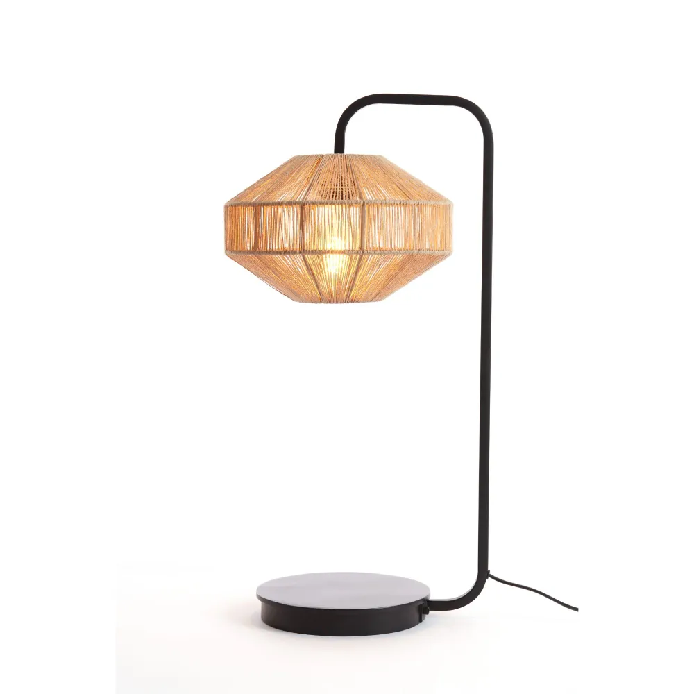 Light & Living tafellamp Lyra - bruin - Ø26cm