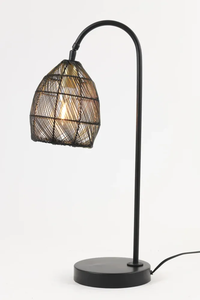 Light & Living tafellamp MEYA - 23x18x60cm - zwart