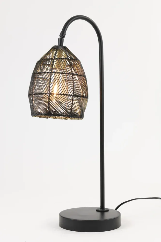 Light & Living tafellamp MEYA - 23x18x60cm - zwart