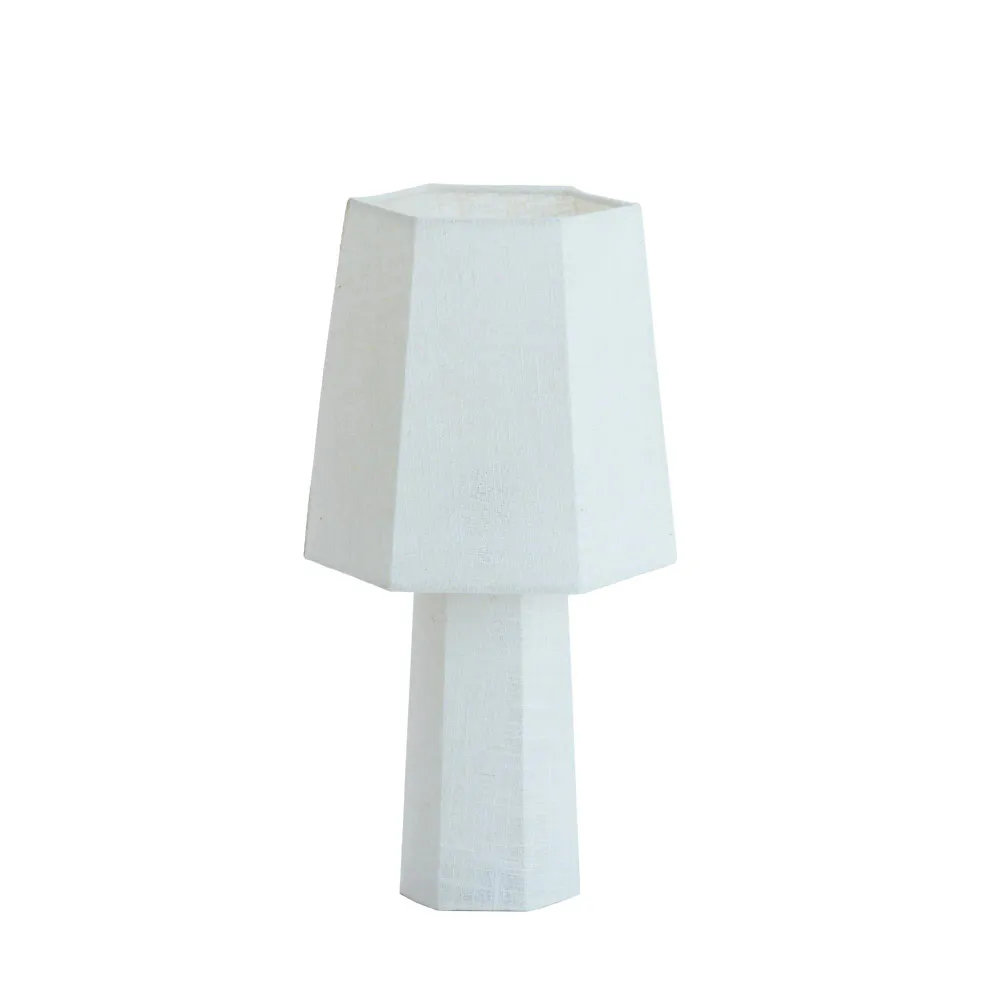 Light & Living tafellamp Musabo - wit - Ø25cm