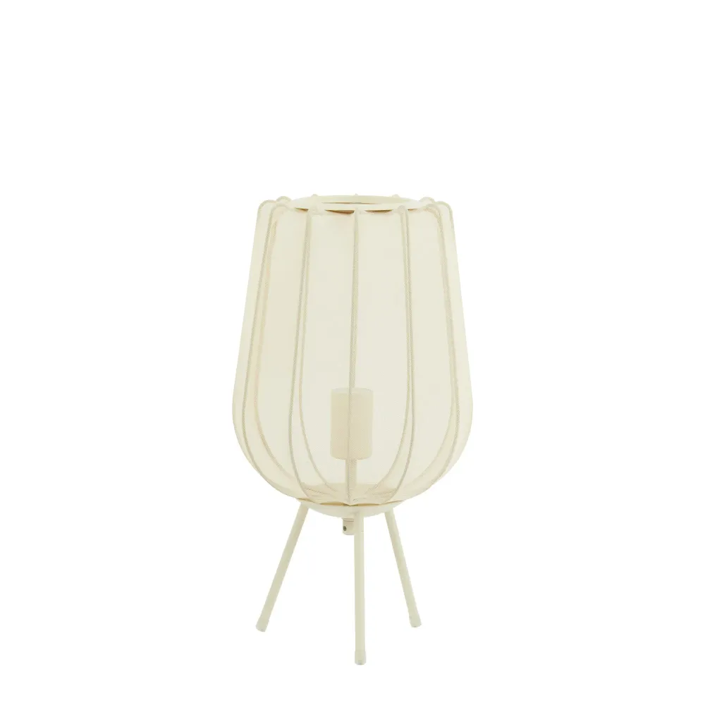 Light & Living tafellamp Plumeria - bruin - Ø25cm