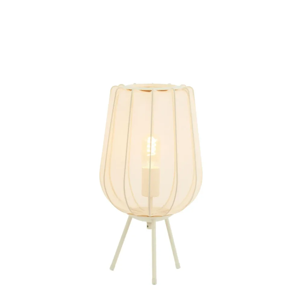 Light & Living tafellamp Plumeria - bruin - Ø25cm