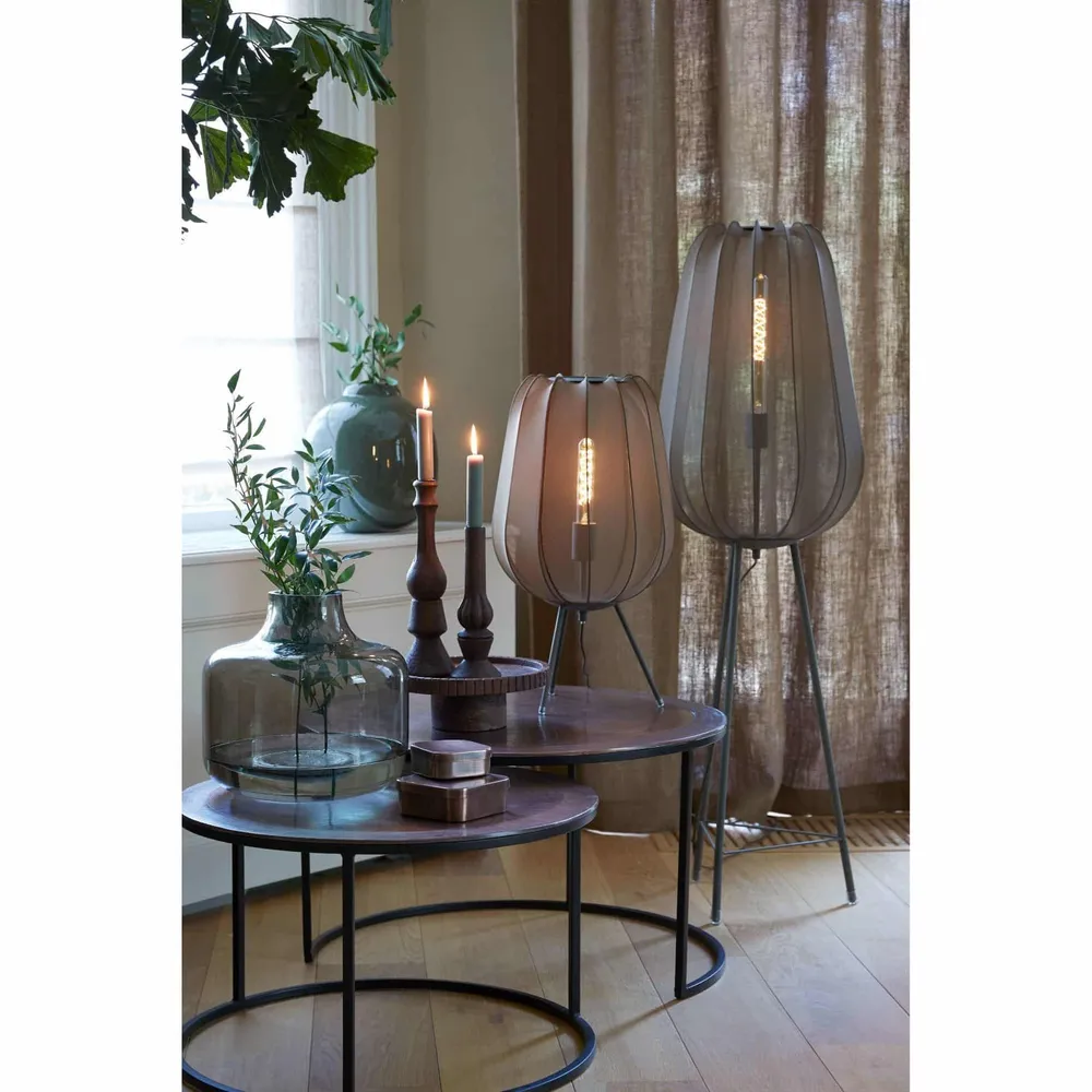 Light & Living tafellamp Plumeria - groen - Ø34cm
