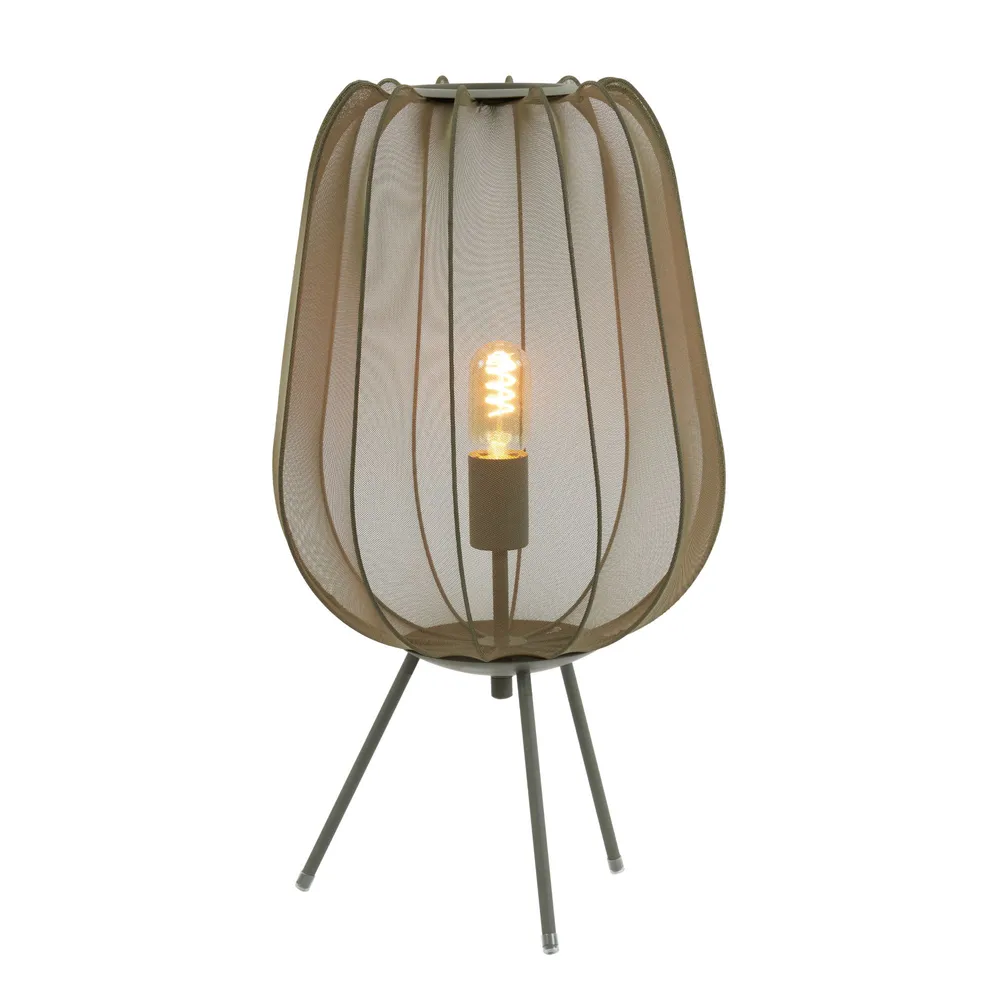 Light & Living tafellamp Plumeria - groen - Ø34cm
