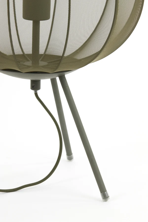 Light & Living tafellamp Plumeria - groen - Ø34cm