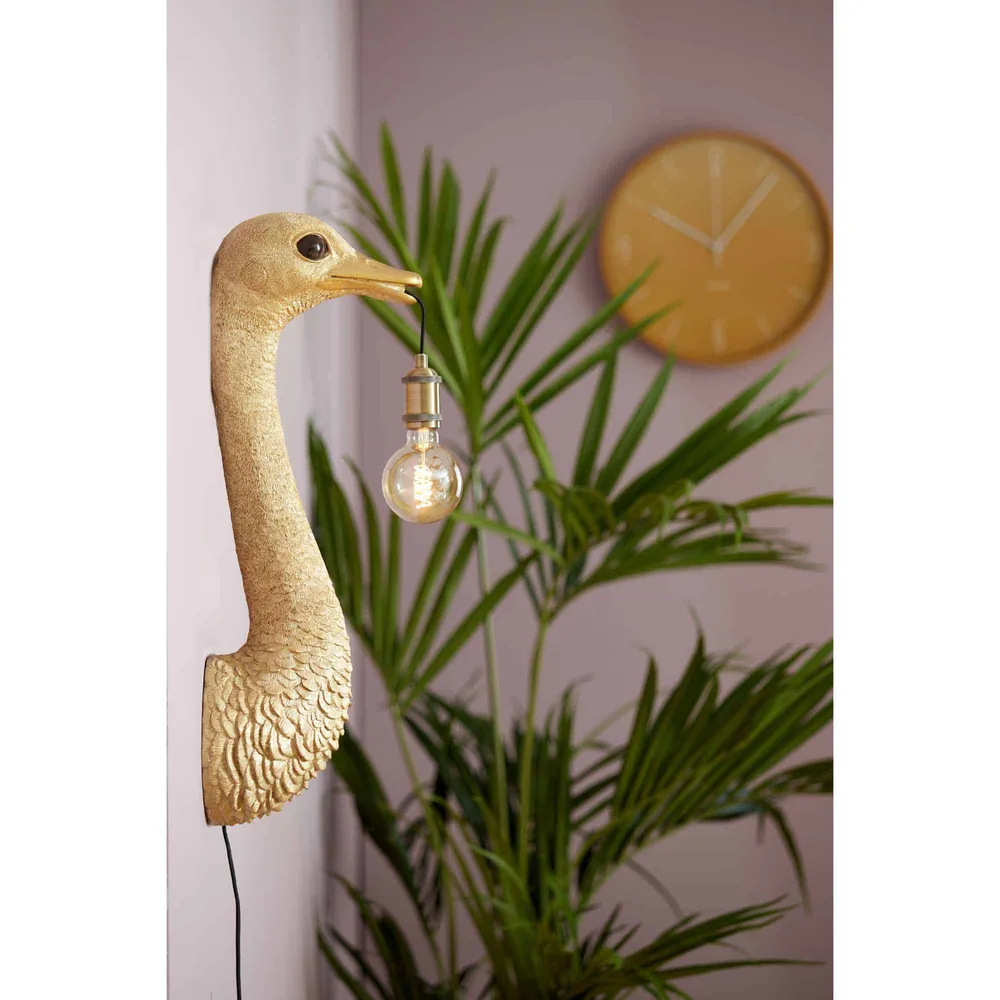 Light & Living wandlamp Ostrich - goud - 25x19x72cm