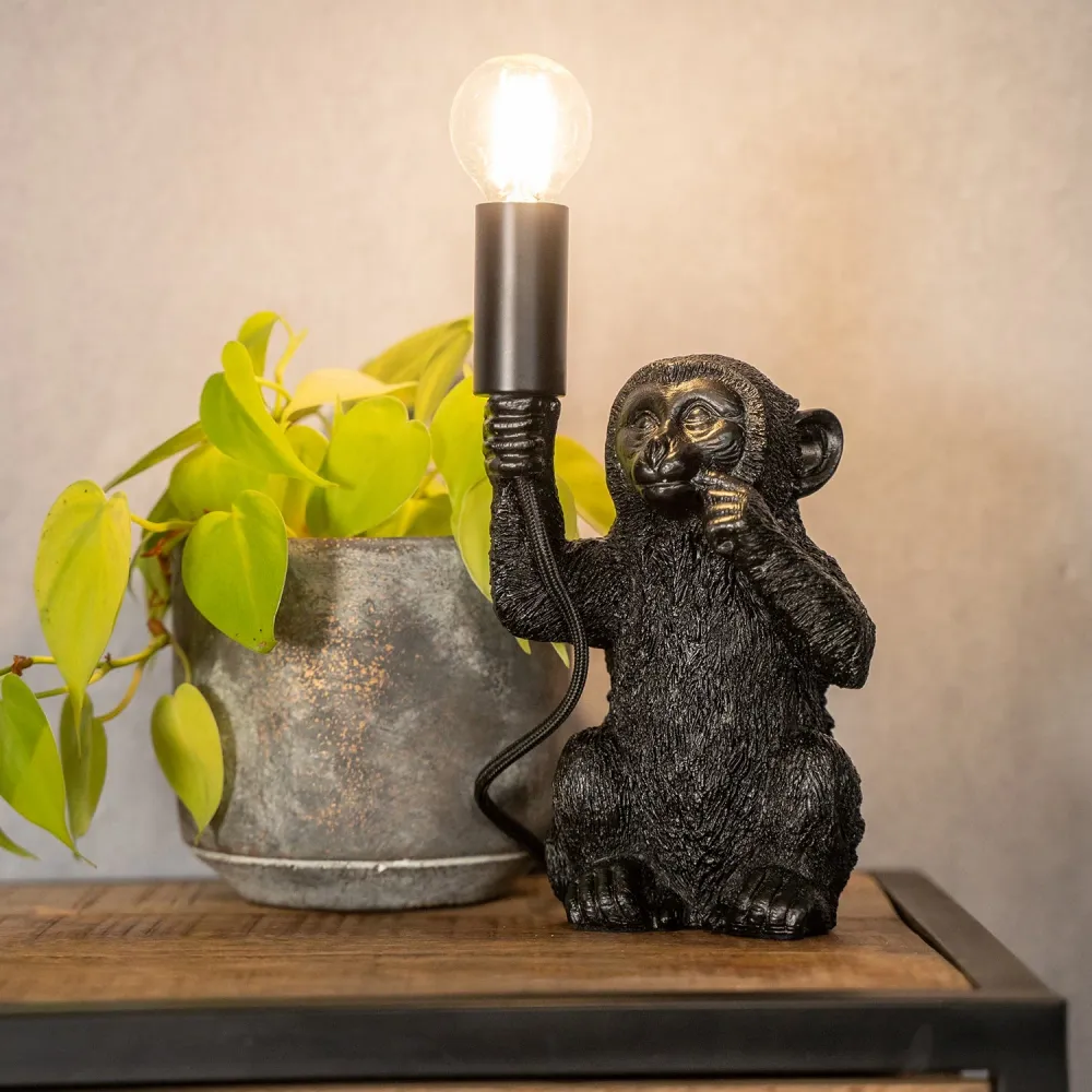 Tafellamp Monkey | Zwart 41,5 Light & Living