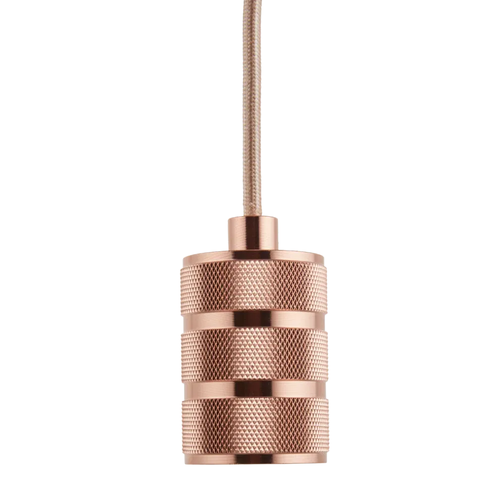 Lighto | Pendel Rosé Goud | Inclusief Lichtbron Helder | Retro | 1.5m Snoer | Met Plafondkap