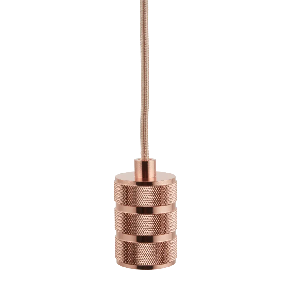 Lighto | Pendel Rosé Goud | Inclusief Lichtbron Helder | Retro | 1.5m Snoer | Met Plafondkap