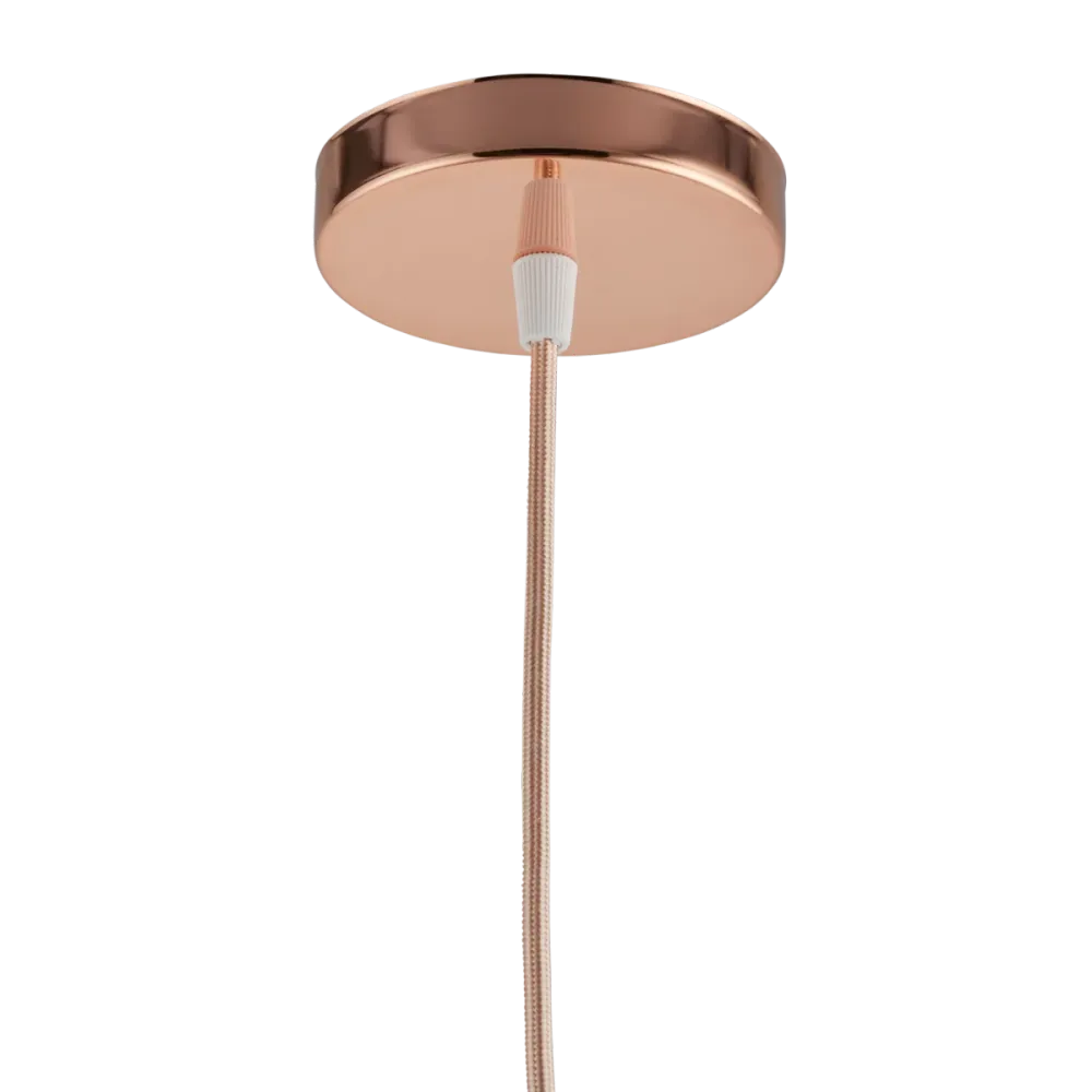 Lighto | Pendel Rosé Goud | Inclusief Lichtbron Helder | Retro | 1.5m Snoer | Met Plafondkap